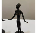 Escultura Art Noveau Antiga Bronze Figura Feminina