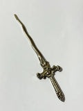 Abridor De Cartas Antigo Espada Medieval Metal Curva 16cm