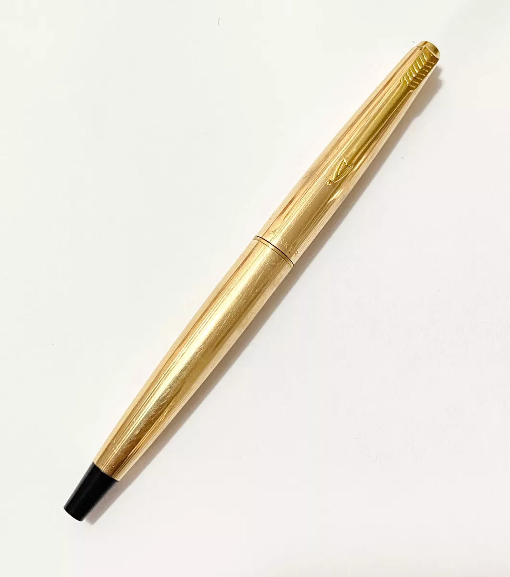 Antiga Caneta Tinteiro Parker Made In Usa Ouro 12k 1/10