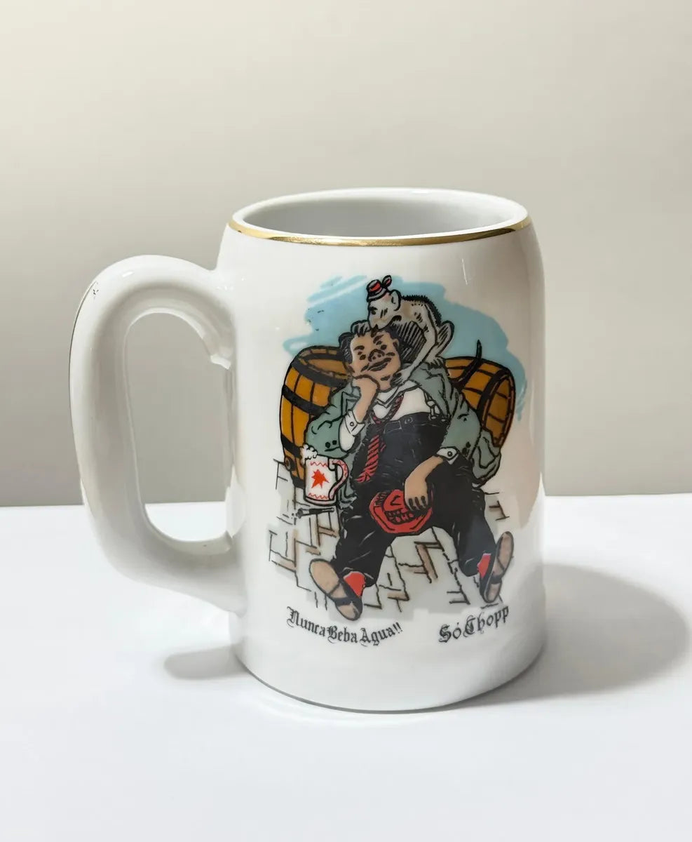 Antiga Caneca Porcelana São Caetano Festa Do Chopp 1971