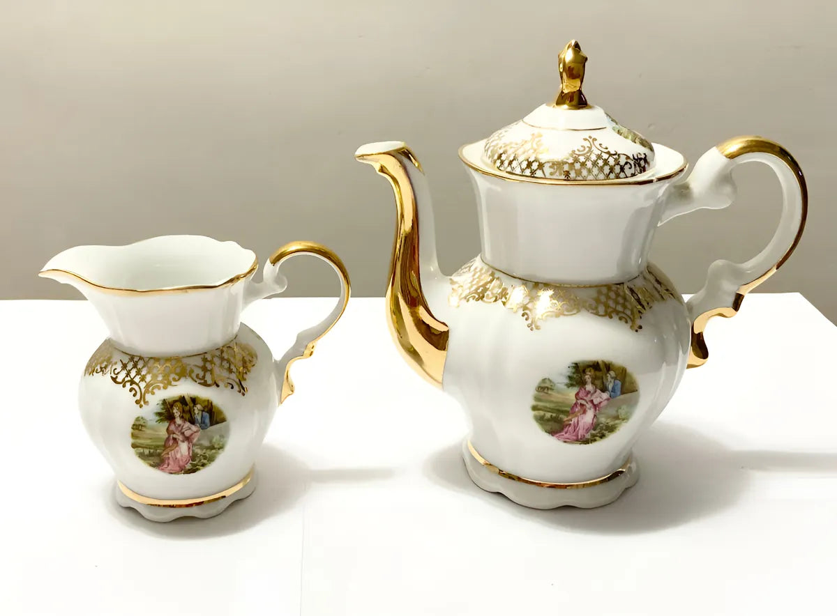 Antigo Bule E Leiteira Real Sp Brasil Dourados