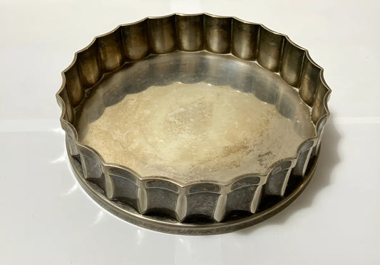 Antigo Descanso De Garrafa St. James Em Metal Prateado