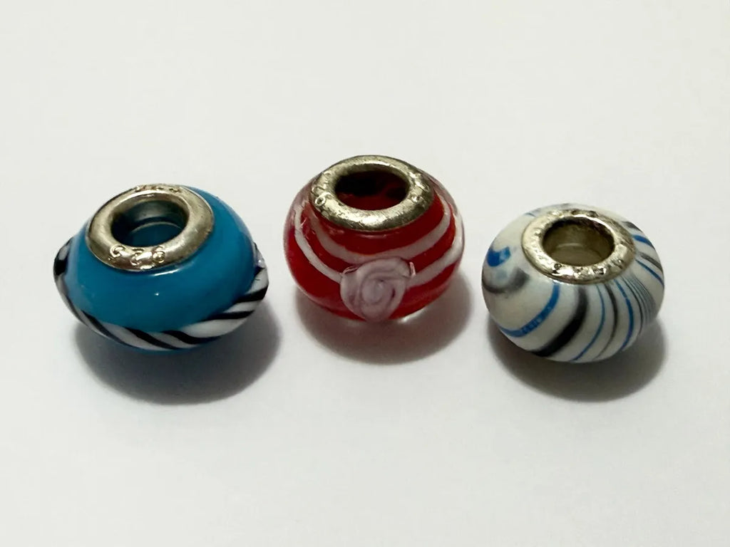 Berloques Murano E Prata 925 Cores E Detalhes - 3uni N5