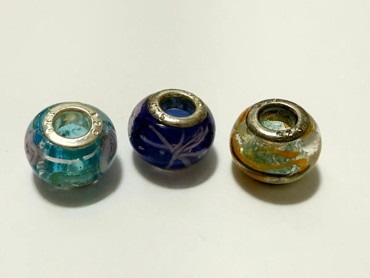 Berloques Murano E Prata 925 Cores E Detalhes - 3uni N7