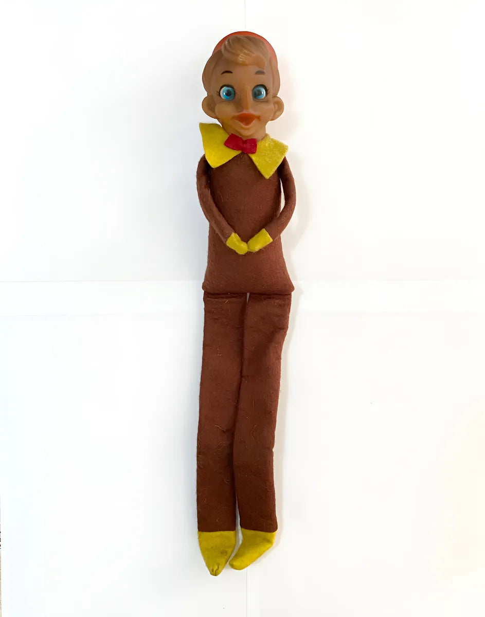 Boneco Antigo Fantoche Pinóquio 43cm - Feltro