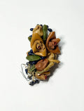 Broche Antigo Floral Rosas Artesanal Anos 60/70