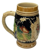 Caneca Alemã Antiga Heidelberg Cerâmica Relevo