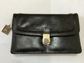 Carteira Clutch Antiga H. Laufer Couro Preto Preto