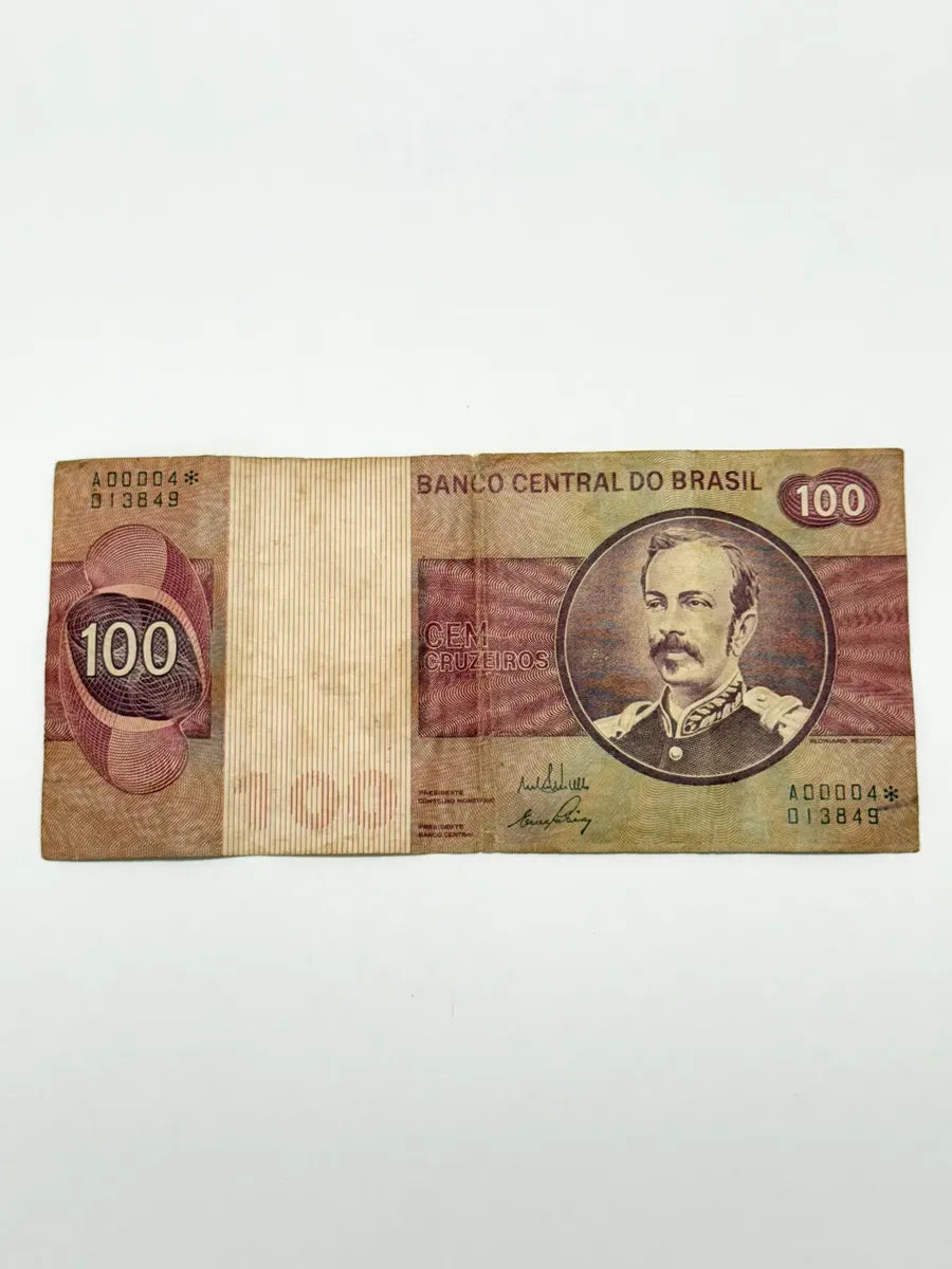 Cédula Antiga 100 Cruzeiros Floriano Peixoto Com Asterisco