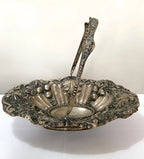 Cesta Fruteira Antiga em Prata portuguesa Contrastada Águia