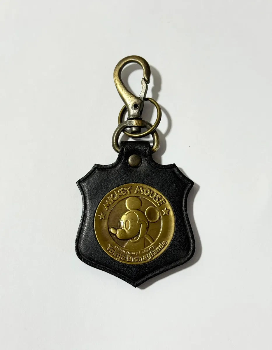 Chaveiro Antigo Mickey Mouse Tokyo Disneyland Couro