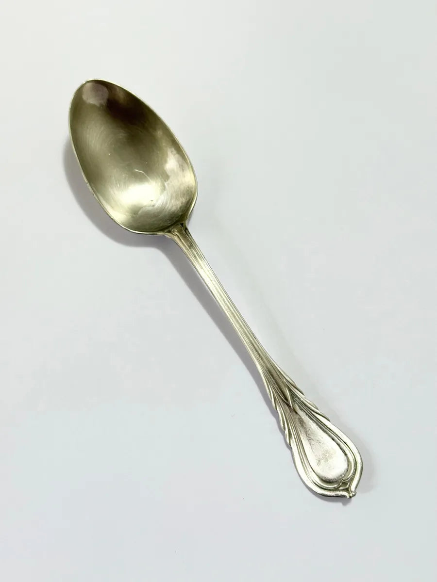 Colher Antiga Prata Europeia Com Marca