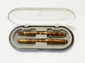 Conjunto Canetas Antigas Taiwan Marmorizadas Com Estojo Refil