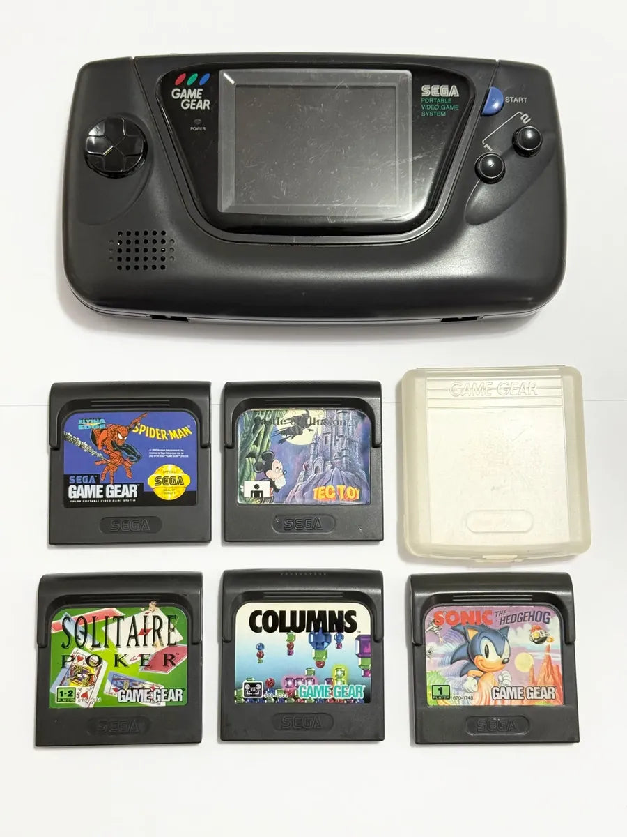 Console Antigo Sega Game Gear + 5 Jogos Originais Preto