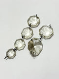 Cristais Lapidados Octogonais Diamante Para Lustre Antigo