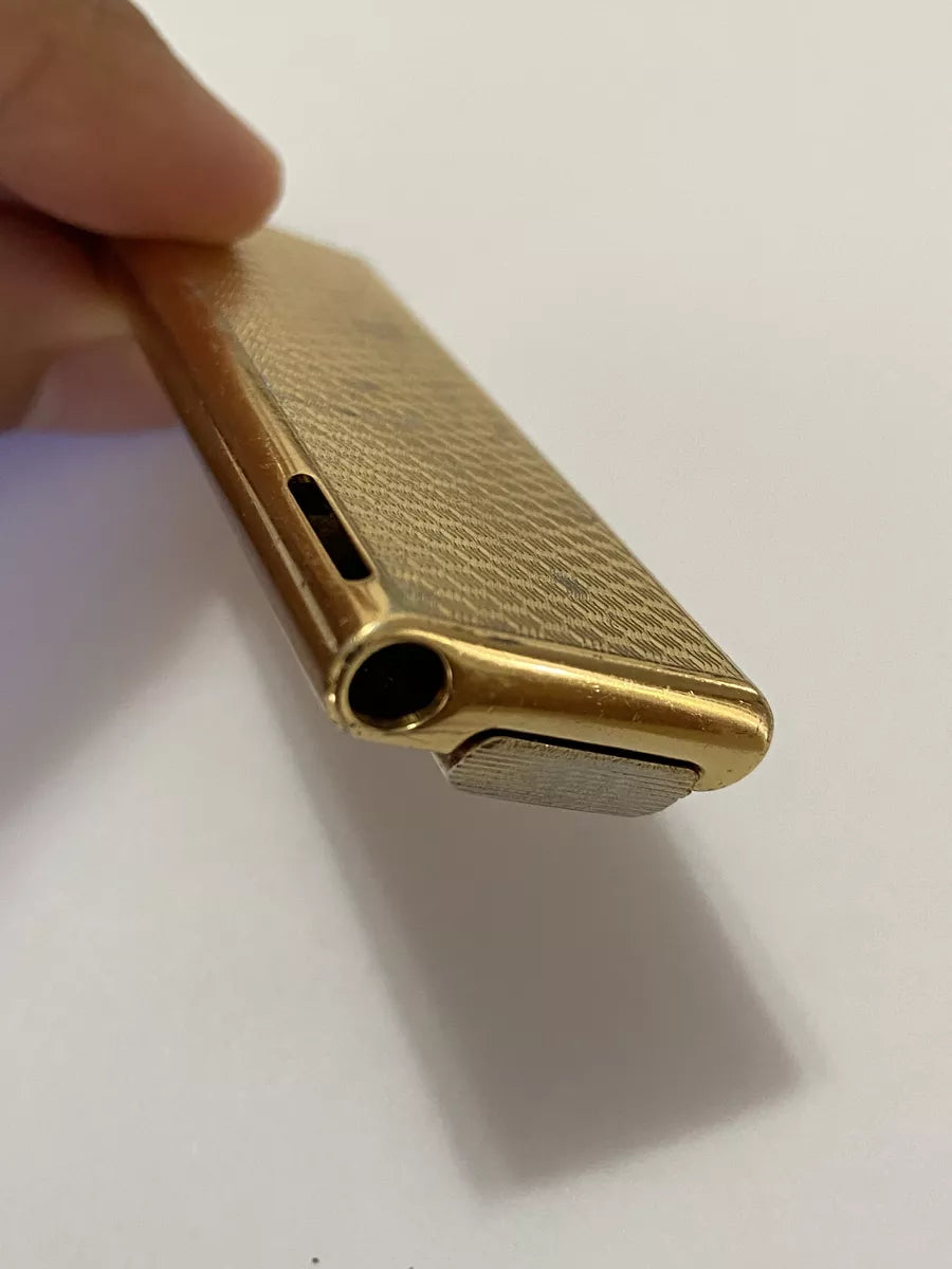 Isqueiro Antigo Japonês Riena Japan Dourado Brasão Leões