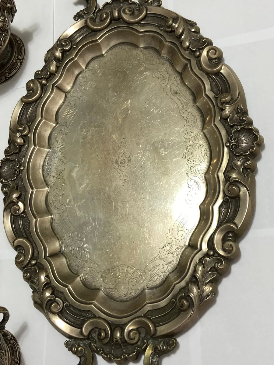 Baixela Portuguesa Prata 833 Estilo D. João V Chá E Café