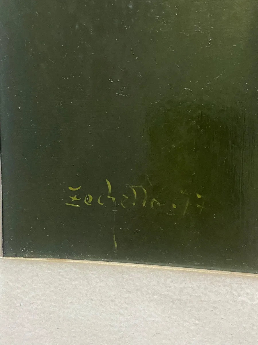 J. L Zechetto 1977 - Quadro Pintura Óleo Sobre Tela Abstrata