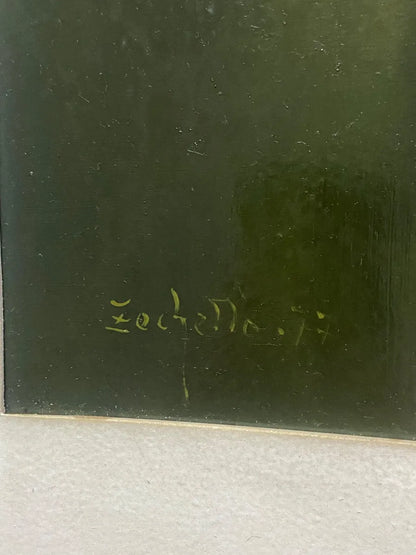 J. L Zechetto 1977 - Quadro Pintura Óleo Sobre Tela Abstrata