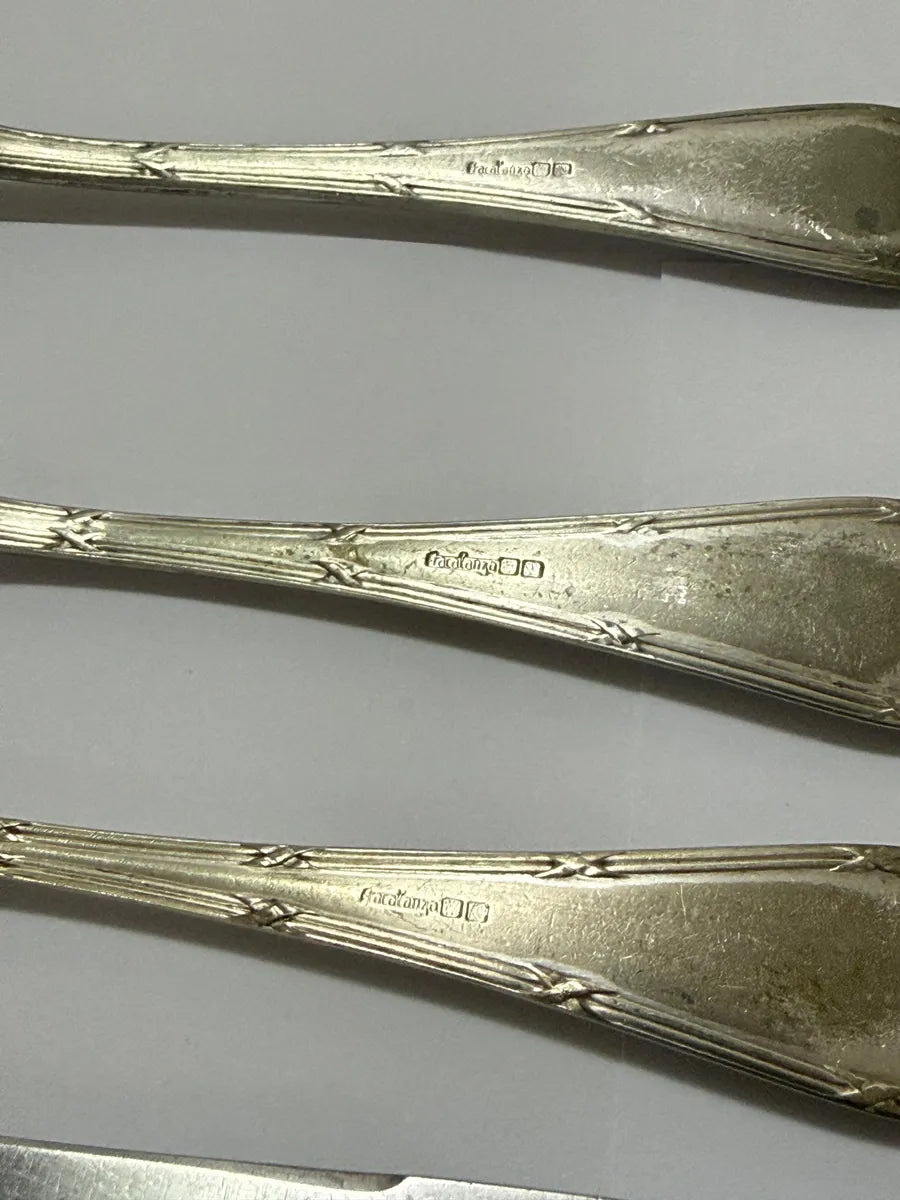 Faqueiro Antigo Fracalanza Modelo Lacinho 35 Peças Prateado