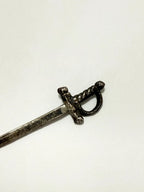 Mini Espada Decorativa Antiga Prata 5,5cm