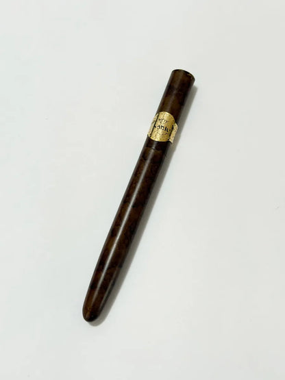 Antiga Caneta Sable Formato Charuto Com Estojo Marrom