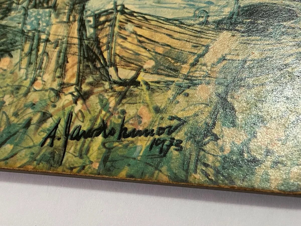 Placa Antiga Inglesa Arte De Alex Jawdokimow 1973 Bowness Inglaterra Antiga