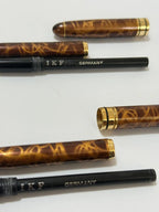 Conjunto Canetas Antigas Taiwan Marmorizadas Com Estojo Refil