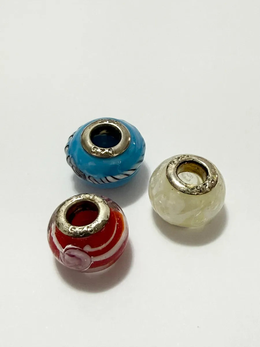 Berloques Murano E Prata 925 Cores E Detalhes - 3uni N3