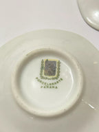 Mini Prato Pires Porcelana Borda Dourada Antigo Porcelanarte Branco