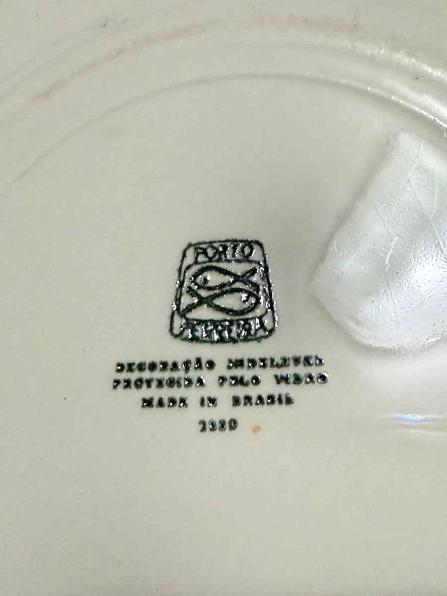 Prato Antigo Cerâmica Porto Ferreira Geométrico / Floral