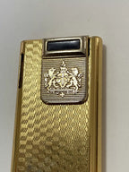 Isqueiro Antigo Japonês Riena Japan Dourado Brasão Leões