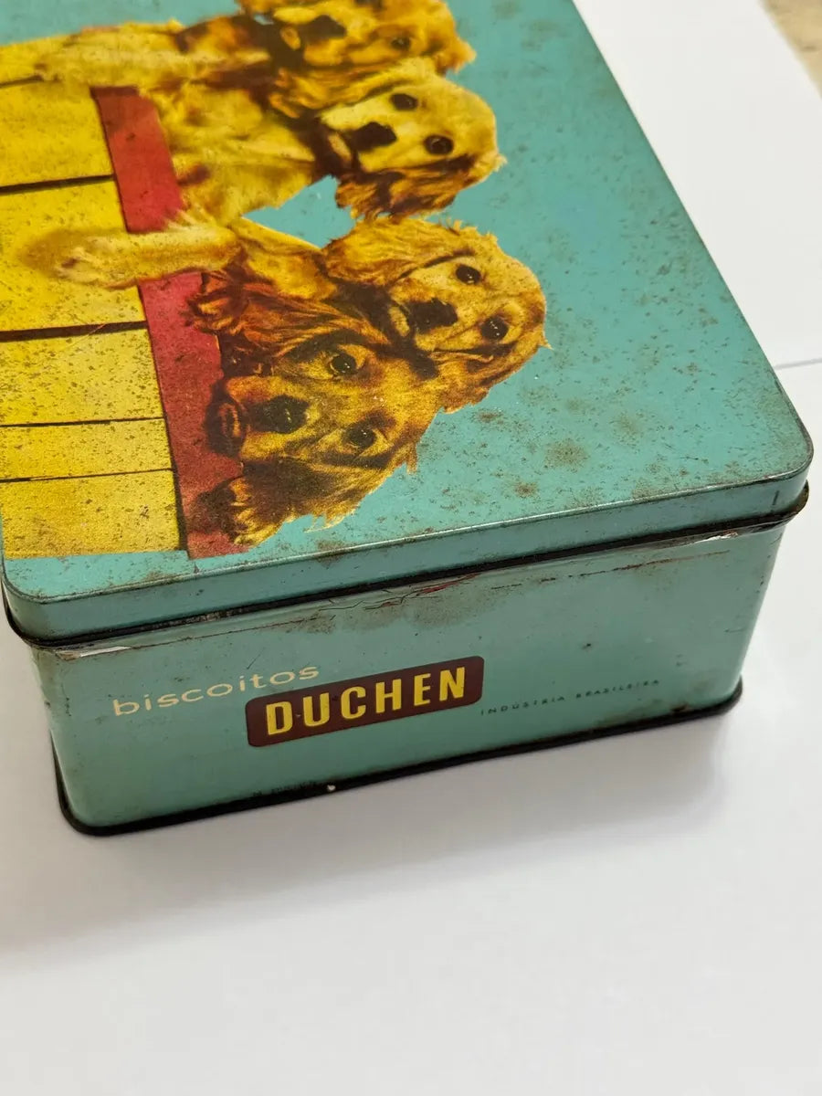 Lata Antiga Biscoitos Duchen Cachorros