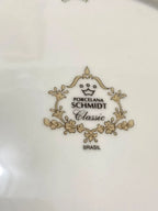 Pratos Porcelana Schmidt Classic 27cm (5pçs) Antigos Branco