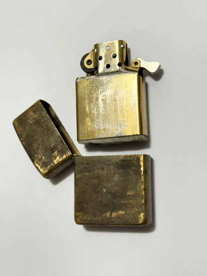 Isqueiro Antigo Zippo Original Usa Latão Escovado XII