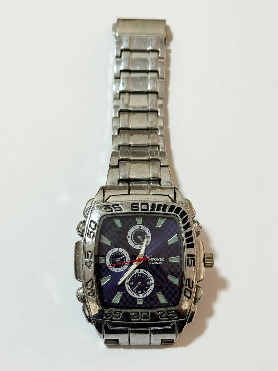 Relógio Geneva Platinum Cronógrafo Japan Movt Aço