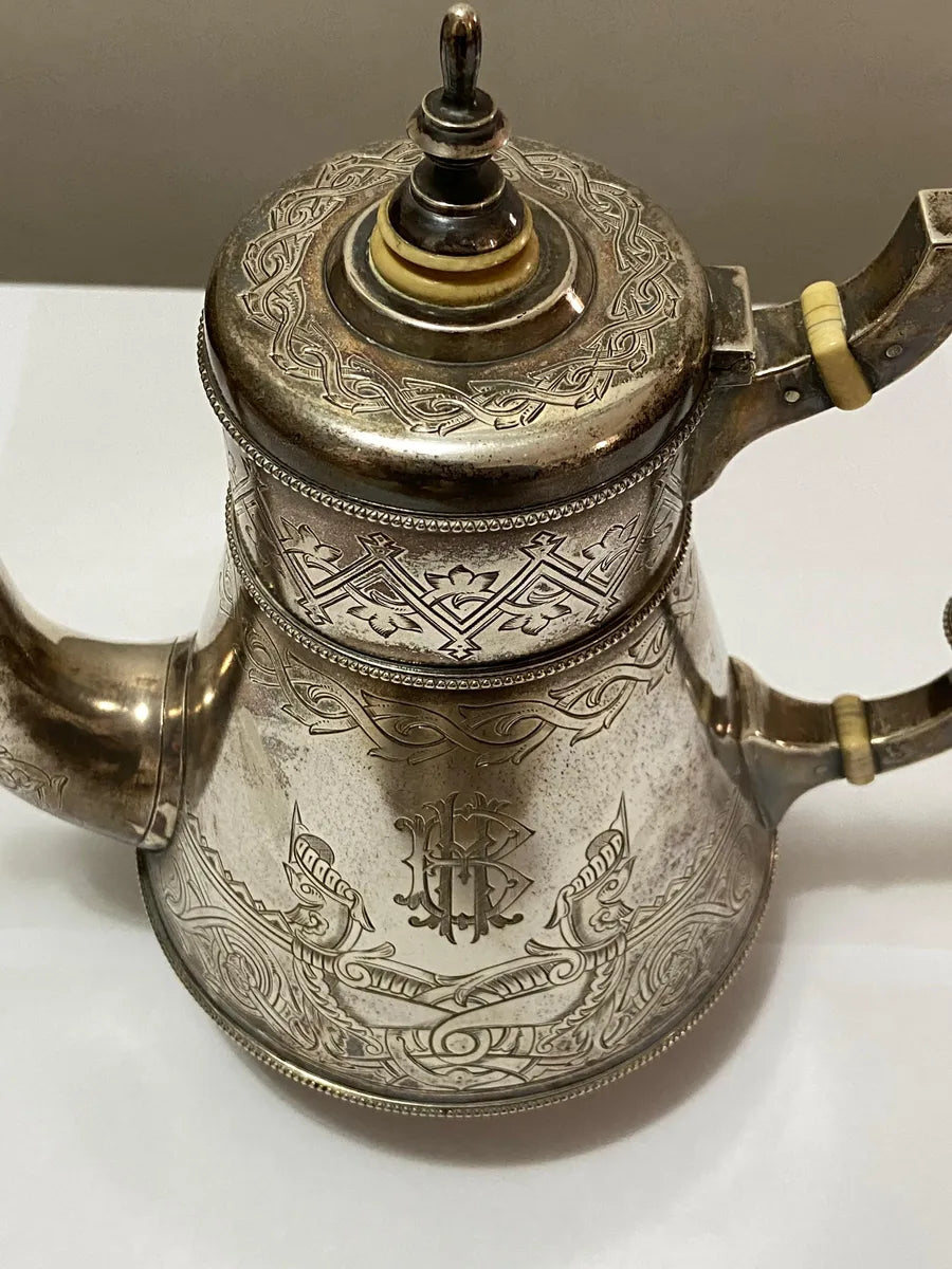 Antigo Bule Russo Imperial Em Prata 84 Zolotniks 1891 742g