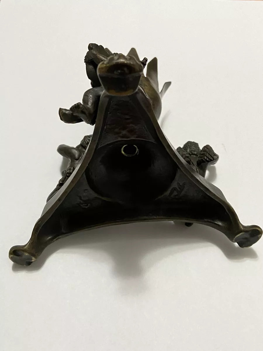 Antiga Luminária Escultura Anjos Músical