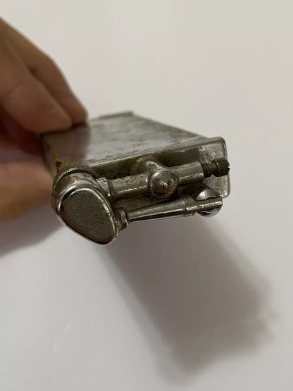 Isqueiro Antigo Marca A D Cromado Prata