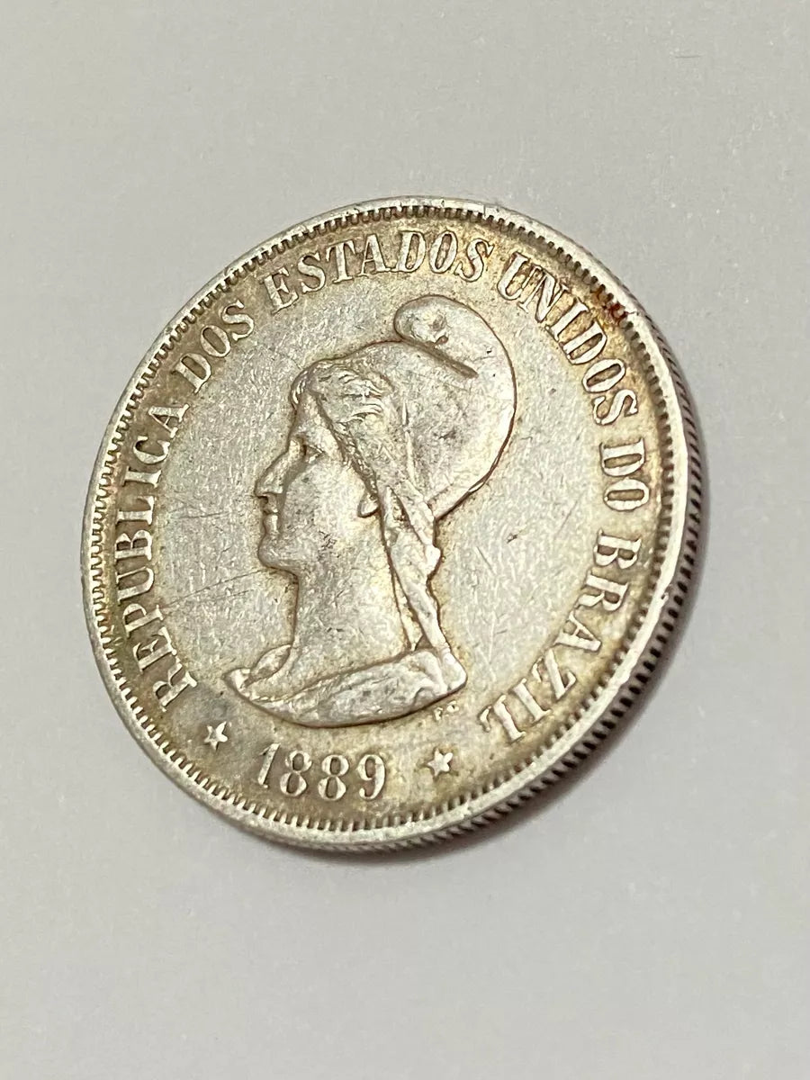 Moeda Antiga Brasil República 500 Réis 1889 Prata