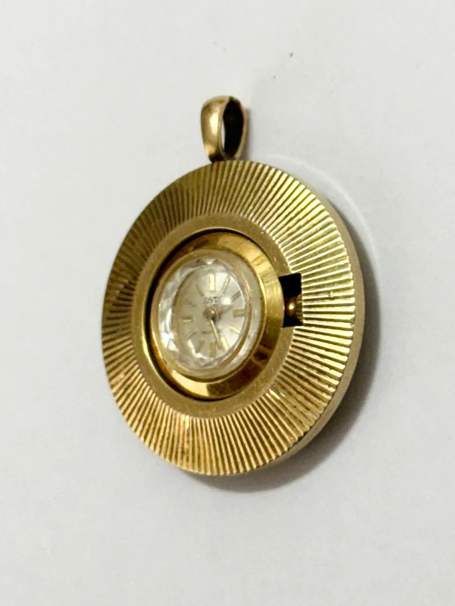 Relógio Pingente Antigo Camy Swiss Made 21 Jewels Dourado