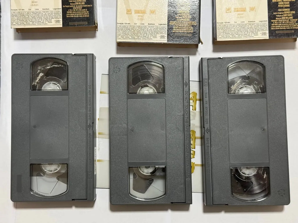 Star Wars Trilogia Clássica Vhs Box 3 Fitas Antigas Coleção