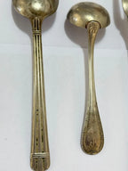 Conjunto Talheres Antigos Metal Prateado 5 Peças