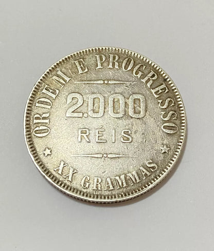 Moeda Prata 2000 Reis 1911