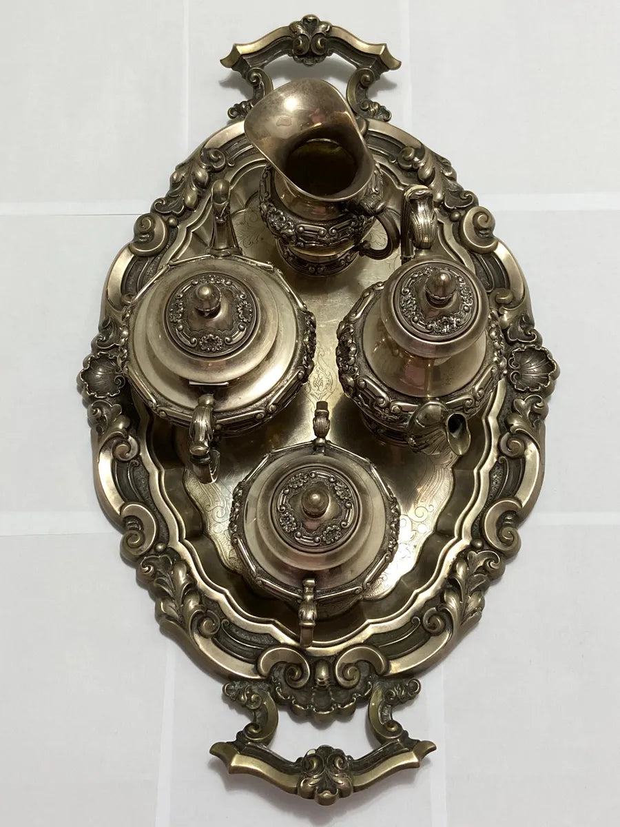 Baixela Portuguesa Prata 833 Estilo D. João V Chá E Café