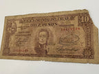 Cédula Antiga Uruguai 1939 10 Pesos