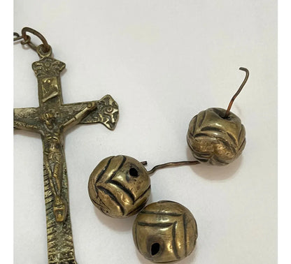 Magnífico Terço Gigante Antigo Em Alpaca 2 Metros