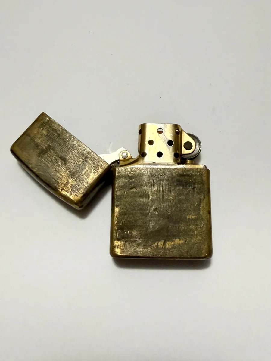 Isqueiro Antigo Zippo Original Usa Latão Escovado XII