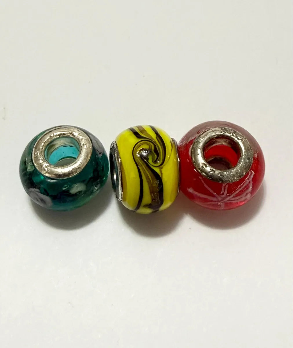 Berloques Murano E Prata 925 Cores E Detalhes - 3uni Colorido