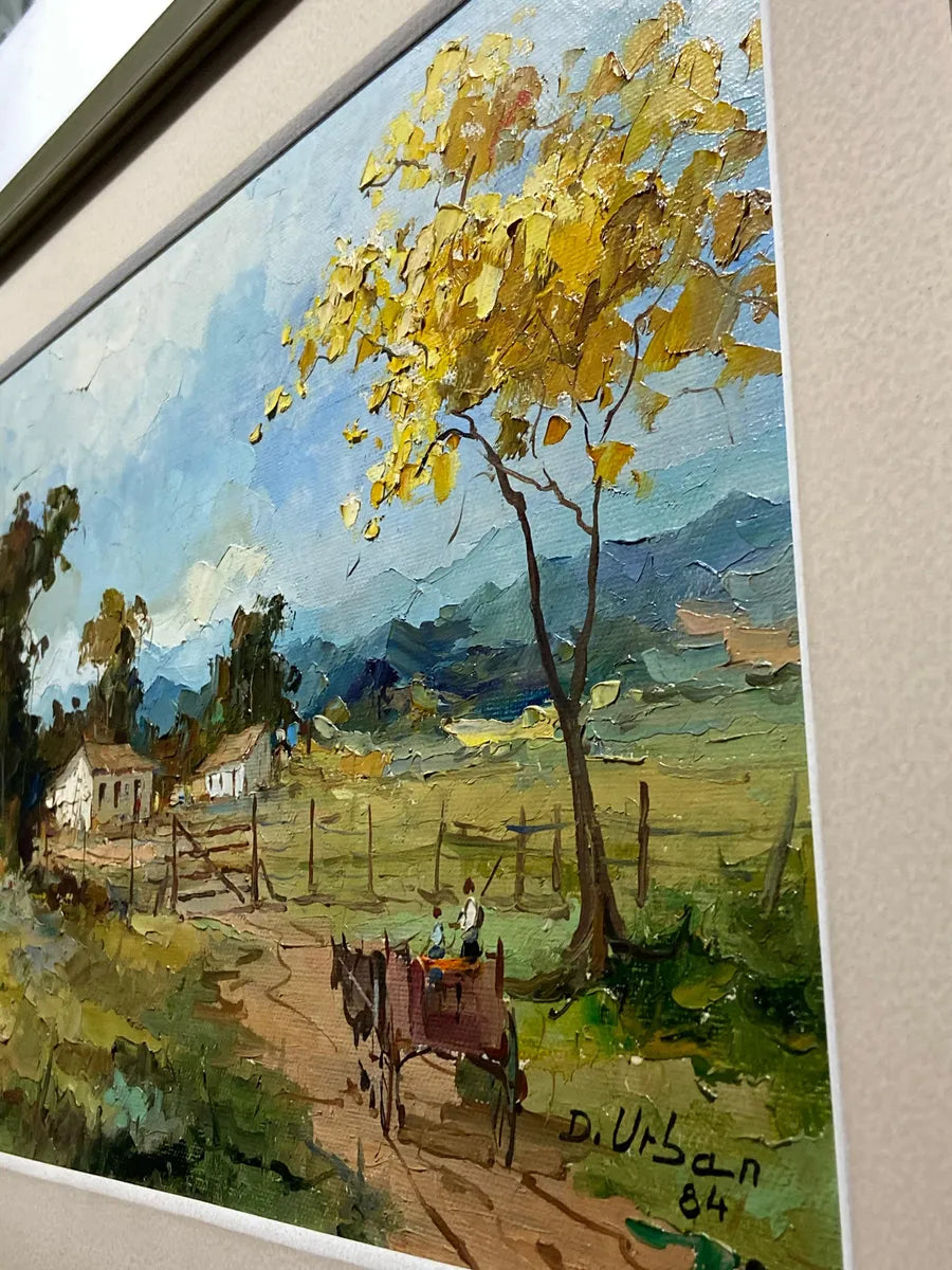 D. Urban 1984 - Quadro Antigo Ost Paisagem Rural Brasileira